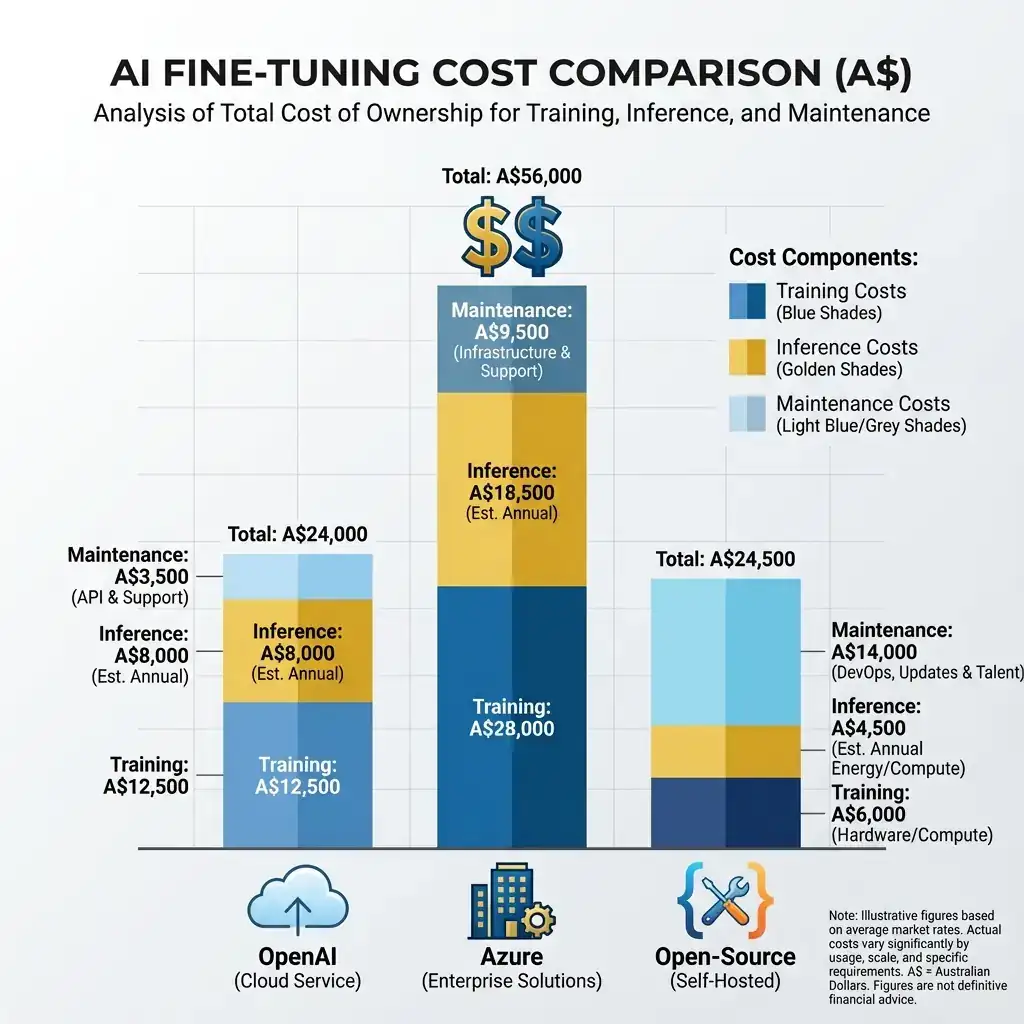 Cost Comparison: OpenAI vs Azure vs Open-Source fine-tuning options